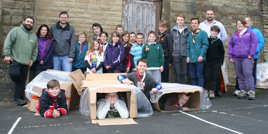 The group are prepared to sleep in boxes to experience what it's like to be homeless